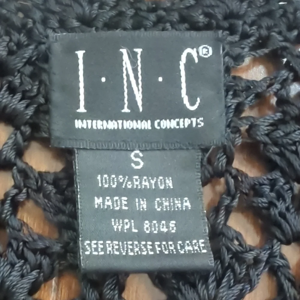 INC International Concepts Black Crochet Cardigan - Picture 3 of 7